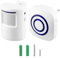 QWORK® Kit Elettronico per Campanello Senza Fili, 1 Ricevitore Plug-in e 1 Rilevatore di Movimento PIR, 38 Melodie a 3 Livelli di Volume