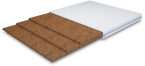 MR Group Matratzentopper MEGA Coco 180 x 200 cm, Topper Höhe ca. 5 cm H5, Antiallergisch, Antimykotisch, Kokosnusseinsatz, Kunstfaser, Abnehmbarer Bezug, für alle Betten, Reißverschluss, Tencel