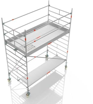 Fahrgerüst 2,85 m x 1,50 m • Arbeitshöhe 4,19 m ✓ Fahrgerüst ✓ TÜV Zertifiziert ✓ belastbar 200kg/m² ✓ Baugerüst • Alugerüst • Fahrbare Arbeitsbühne ✓ Rollgerüst ✓