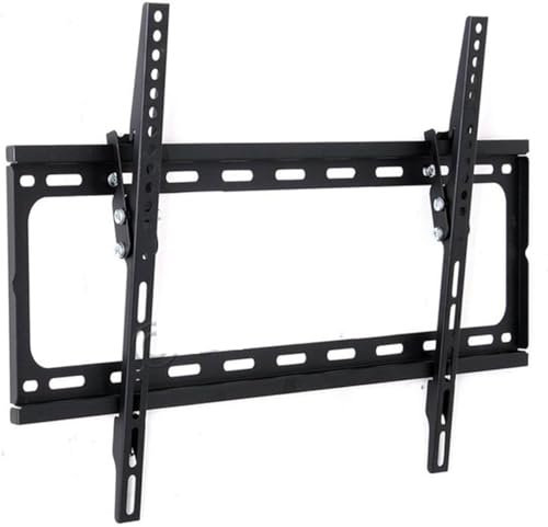 Ultra Slim TV Wall Bracket Mount for 26-55 inchs LCD LED Plasma TVs, Low Profile Tilt TV Wall Mount up to VESA 400x400mm, 50kg Weight Capacity with Spring Locking System (Black)