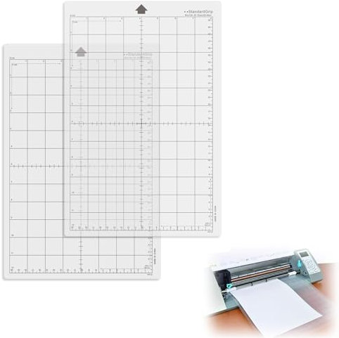 Klebrig Matte für Silhouette, 2 Stück Silhouette Portrait Schneidematte, Rutschfeste und Langlebige Schneidematte Silhouette Portrait, Selbstklebende Ersatzschneidematten für Silhouette (8x12 Zoll)