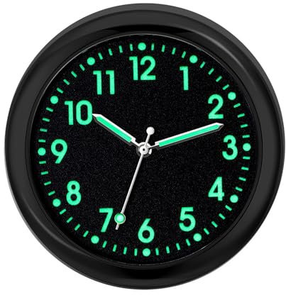 Orologio in quarzo per auto, orologio da cruscotto per auto luminosa | Orologi di sostituzione automobilistica in quarzo, attaccati per il cruscotto per auto, appiccicoso per automobili per veico
