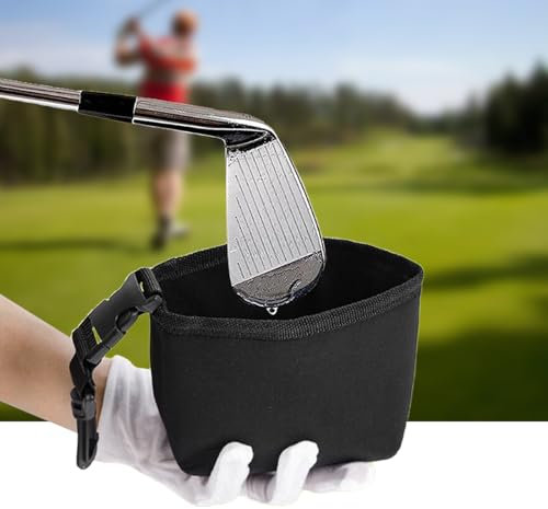 WRQIOO Golf Club Scrub Bag, Leak Proof Golf Club and Golf Ball Cleaning Bag, Golf Ball and Club Cleaner Pouch, Cleaning Detachable Golf Ball Golf Club Washer Bag for Club Grooves Cleaning(1PCS)