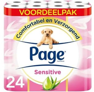 Page Toilettenpapier - Sensitive Toilettenpapier - 24 Rollen - Vorteilspack (Packung mit 6)