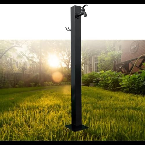 Freistehende Garten-Wassersäule, Außenwassersäule, Edelstahl-Wasserhahn-Wassersäule für den Außenbereich – 12,5 x 10 cm (5 x 4 Zoll) für Gartenbewässerung, Bewässerung und Reinigung – langle