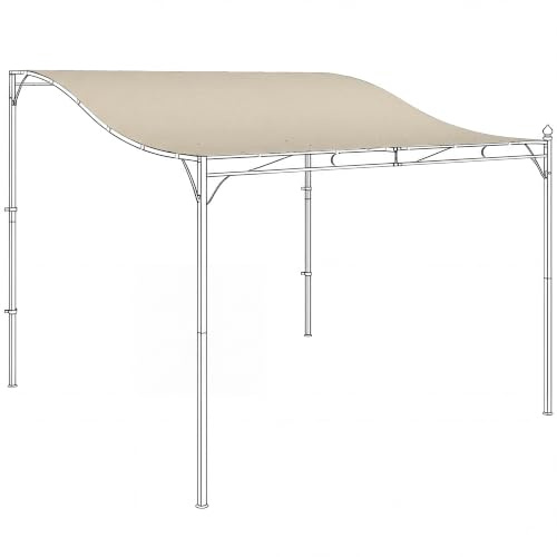 Outsunny Ersatzdach für Pergola 3 x 3 m Pavillon Ersatzbezug | Sonnensegel für Terrassenüberdachung, Ersatz-Dachplane