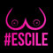 ERREINGE STICKER PRESPAZIATO ROSA FLUO 12cm - #Escile Escile Divertente Funny - Adesivo Decal Decalcomania Vinile Murale Laptop Auto Moto Casco Camper
