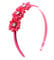 PrettyBoutique Triple Satin Flowers Girls Alice Headband Hair Band (Fuchsia)