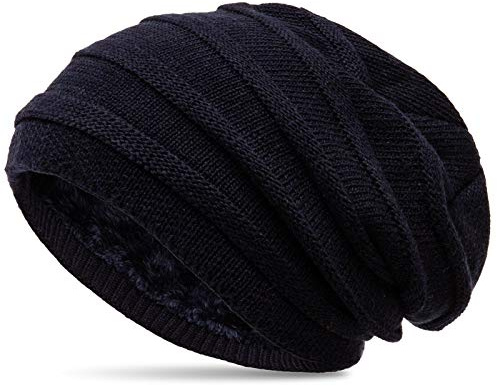Caspar MU202 warme Strick Beanie Mütze mit Fleece gefüttert
