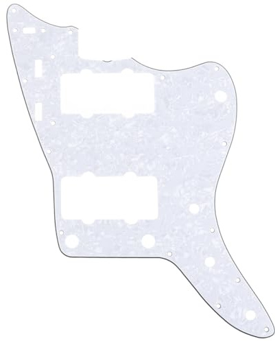 Musiclily Pro 13-Hole Vintage 60s Guitar Pickguard 4Ply White Pearl | for USA Vintage 60s Jazzmaster and SQ Classic Vibe 60s