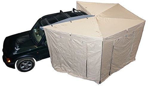 Prime Wing 270 Grad Markise in beige, auch für Autodachzelte - Fahrerseite, komplett mit Seitenteilen – Diverse Farben