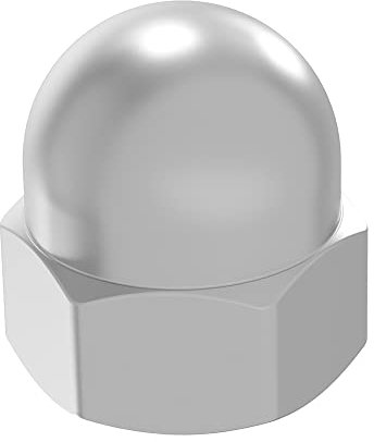 SECCARO Hutmutter M14, Edelstahl V2A VA A2, DIN 1587, Sechskant, hohe Form, 20 Stück