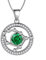 Aurora Tears Zwillinge Halskette 925 Sterling Silber 12 Sternzeichen Runde Anhänger Sternbild Mai Geburtsstein Halskette CZ Horoskop Schmuck für Frauen und Mädchen DP0176G