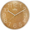 MPM Quality Design Wanduhr, Elegant Kunststoffuhr, Kork-Motiv, Quarz-Uhrwerk Sweep, ∅ 295x45 mm, Kunststoff Mineralglas, für Wohnzimmer, Schlafzimmer, Küche, Büro, Café, Restaurant, Hotel Dekoration