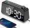 ANJANK Bedside FM Radio Alarm Clock | Bedroom Digital Clock with Wood Grain | USB Charger | Dual Alarm with Weekday or Weekend | Mains Power with Battery Backup | LED Display with 0-100% Dimmer