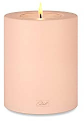 Qult Farluce Trend • Farbe Rosé • ∅ 10 cm Höhe 12 cm • Teelichthalter in Kerzenform • Kunststoffkerze in Kerzenoptik • Mit Teelichteinsatz • inkl. 1 TLM16 Maxilight Teelicht (für ∅ 10 & 12 cm)