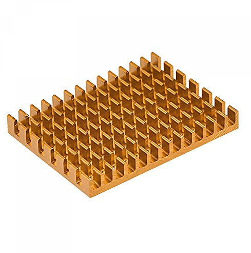sourcing map 4 Stück Elektronische Kühlermodulkühler Aluminium Kühlkörper 30x40x5mm für CPU mit Selbstklebend Pad Goldton