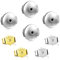 Silber 925 Ohrring Ohrstecker Verschluss, 4 Paare Gold Ohrstopper Ohrring Hypoallergen Ohrmuschelheber Ohrringe Lifter Rücken Ohrring Stopper Ohrringheber Sicher Ohrstecker Heber