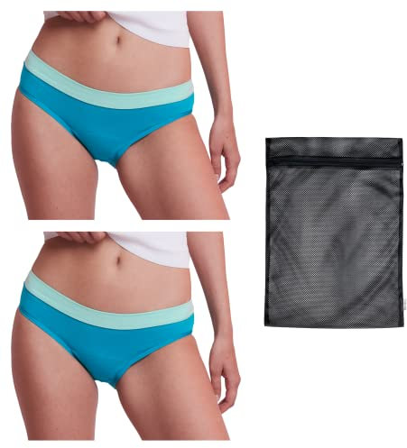 femtis 2er Pack Perioden Unterhosen für Teenies & Damen inklusive Wäschenetz | 100% vegan | Saugstarker & auslaufsicherer Slip für die Nacht aus Öko-Tex zertifizierten Stoffen wie Bio-Baumwolle (XL)