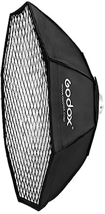 Godox Fw140 140Cm Octagon Bowens Mount Softbox Light Modifier Honeycomb Soft Boxes Reflector Speedring Bowens Mount For Studio Strobe Flash Light Speedlight Speedlite With Honeycomb Grid
