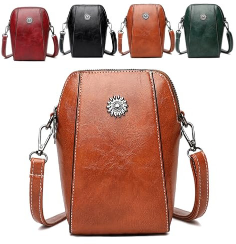 All-Match Vertical Cellphone Bag, Large Crossbody Bags for Women, Multi Sac Crossbody Bags, Messenger Bags, Phone Purse (Brown)
