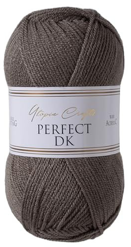 Utopia Crafts DK Double Knitting Yarn, 100g (Steel Grey)