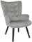 HOME DECO FACTORY, HD0366, Giulia Grey Wohnzimmersessel, Lounge Edition, Möbel, Sitz, Sofa und Sessel, 68x96x75 cm, Sitzhöhe 43 cm, Grau