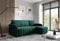 LIKMA Flaschengrün Ecksofa Otto 224x145 cm mit Schlaffunktion (200x140 cm) Eckcouch mit Bettkasten Wohnlandschaft mit Bettkasten Bettsofa mit Stauraum Polstermöbel Sofa 3 Sitzer