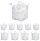 Hypafol Big Bag 10er Pack Schwerlastsäcke mit Schürze & Kordel 90x90x90 cm, 1000 kg Traglast, 10 Stück