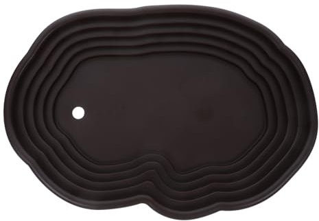 BESPORTBLE Hábitat para Tortugas con Plato De Remojo y Plataforma para Tomar El Sol Accesorio De Cuenco Grande De Agua para Reptiles para Bañeras De Tortugas Grandes