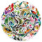 50PCS Adorable Hummingbird Stickers,Waterproof Cartoon Bird Decals for Water Bottle Laptop Scrapbook Phone Skateboard Guitar Computer Funny Vinyl Animal Decals for Teens Adults