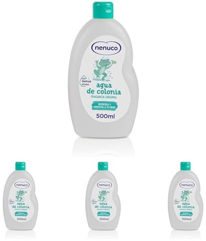 Nenuco Agua de Colonia, Fragancia Original, con Menos Alcohol, 500 ml (Paquete de 4)