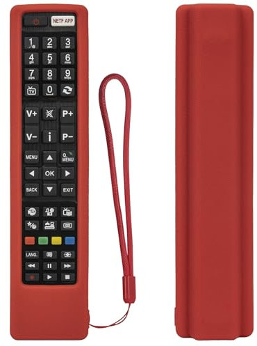 Protective Silicone Remote Case for Hitachi/Polaroid/Bush RC4848F Remote Control, Remote Control Cover Suitable for 24HB1T65U 24HBJ55U TV Remote Control, Shockproof, Anti-Slip, Washable - Red