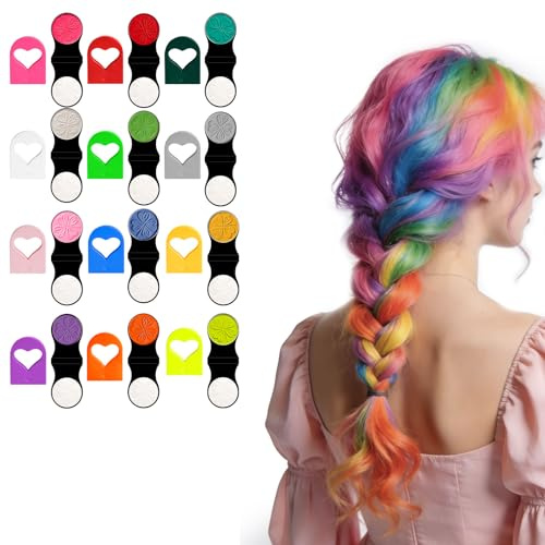 Haarkreide für Mädchen Set, 12 Farben Auswaschbare Haarfarbe Stifte，Haarkreide für Kinder，Temporäre Haarfarbe, Geburtstagsgeschenk für 5-15 Mädchener (Matt)