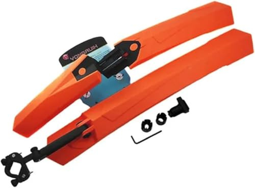 DONGLING Bike Mudguards Bike Fenders Mudguard Quick Install Road Mountain Bicycle Cycling Tire Front/Rear Mudguards Set Splashboard(Orange)