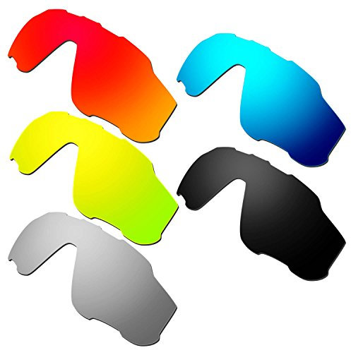 HKUCO Plus Mens Replacement Lenses For Oakley Jawbreaker Sunglasses - 5 pair