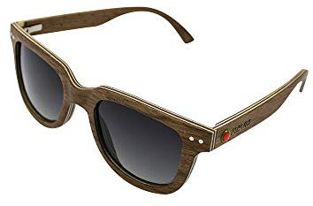 MELON Unisex Polarisierte Sonnenbrille aus kanadischem Ahorn, UV 400, Woodys Sunshades Skatewood, Don Macchiato