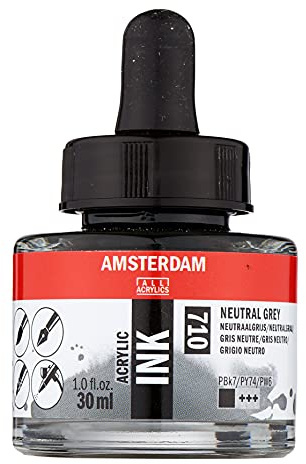 Amsterdam Acryltintenflasche 30 ml Neutralgrau 710 (17207100)