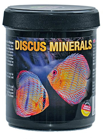 Discusfood Discus Minerals 300g, Mineralien für Weichwasserfische, zur Aufbereitung von entmineralisiertem Aquarienwasser (z.B. durch Osmose) verwendet, sehr leicht löslich