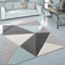 Paco Home Designer Teppich Moderner Konturenschnitt Trendige Dreiecke Pastell Grau Türkis, Grösse:200x290 cm