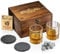 Mixology & Craft Juego de whisky: 2 vasos, 8 piedras, posavasos y tarjetas
