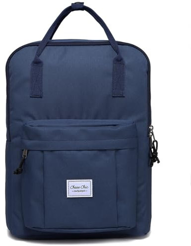 Chase Chic Schulrucksack für Teenager Mädchen, Leicht und Wasserdicht, Multifunktional für Reisen/Ausflüge/Universität/Schule - S-Blau