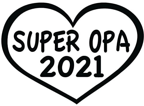 cartattoo4you® AK-00853 | SUPER Opa 2021 | K-Serie | 14 x 10 cm | schwarz |glänzend|in 24 Farben erhältlich, Autoaufkleber Aufkleber Car Sticker Heckscheibe Spruch Oma Enkel Tuning