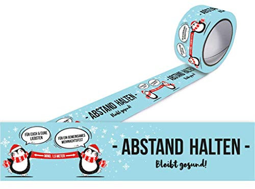 Warnband/Markierungsband/PVC-Klebeband Weihnachten,'Abstand halten'