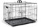 42in Dog Cage Crate – Pet Black Metal Folding Cage with 2 Doors (Front & Side) with Chew Resistant Plastic Base Tray and Carrier Handle – Heavy Duty Box Perfect for Puppy Training (Extra Large)