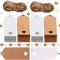 200 Pcs Gift Tags, Kraft Paper Gift Tags with Heart and 40 Meters Jute Rope and 2 Types of Cards, Price Labels, Can Be Used as Crafts, Gift Decoration