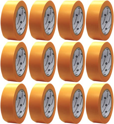 klebemeister 12x Rollen | 38mm x 50m | Maler Abdeckband | Goldband (soft)