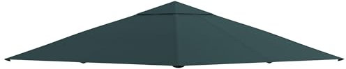 Outsunny Toile de Rechange pour pavillon tonnelle Tente Toit de Remplacement Gazebo de Jardin Tissu Polyester Haute densité 180 g/m² Anti-UV 3 x 3 m Gris