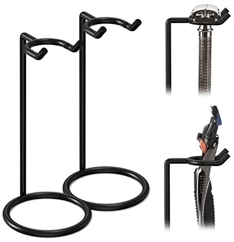 Linkidea 2er-Pack Rasierhobelständer aus Edelstahl, Rasiererhalter, Reise-Rasierapparatständer, kompatibel mit Rasierhobel mit langem Griff, Fusion 5, ProShield, Mach 3 (schwarz)