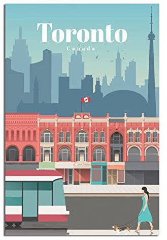 Canada Toronto Vintage-Reise-Poster, Poster, modernes Geschenk, Schlafzimmer dekorativ